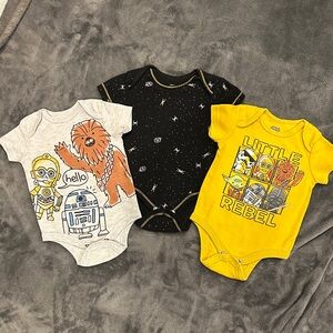 Star Wars Kids Bodysuit Set - Yellow, Black, Gray